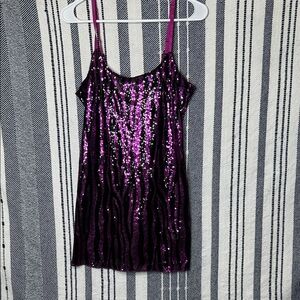 Intimately by Free People Sequin Zebra Slip Party Dress